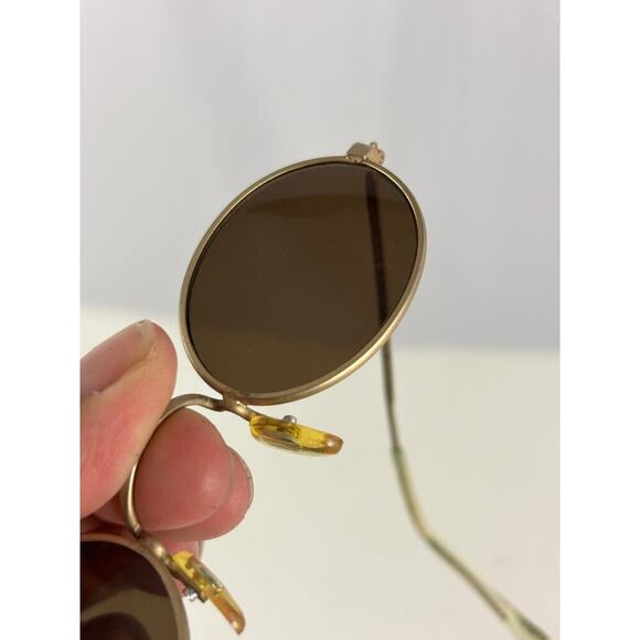 Vintage 1990s Round Children Sunglasses Gold - Picture 13 of 15